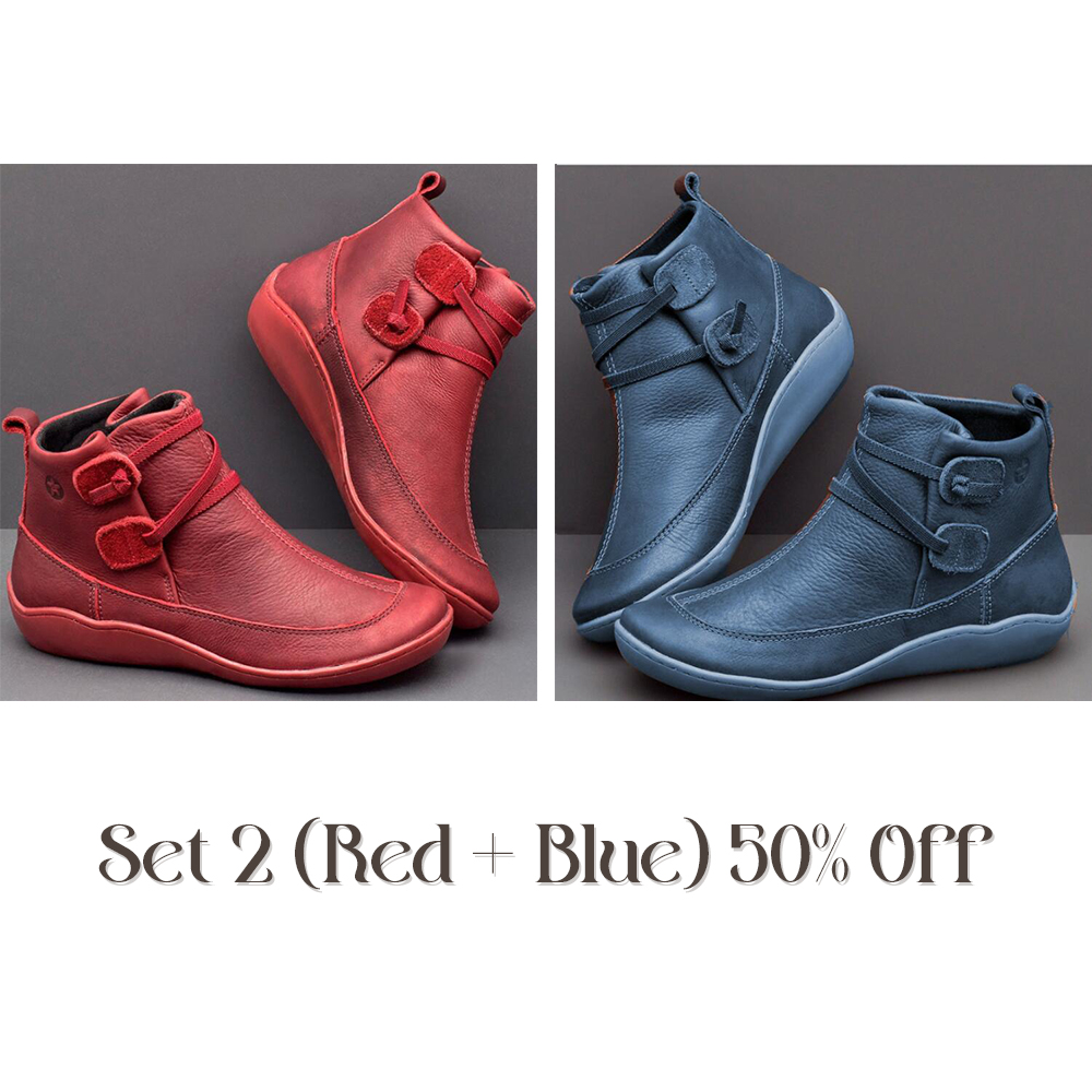 Last Day Promotion 60% OFF - Women'S Vintage Casual Short Ankle Boots