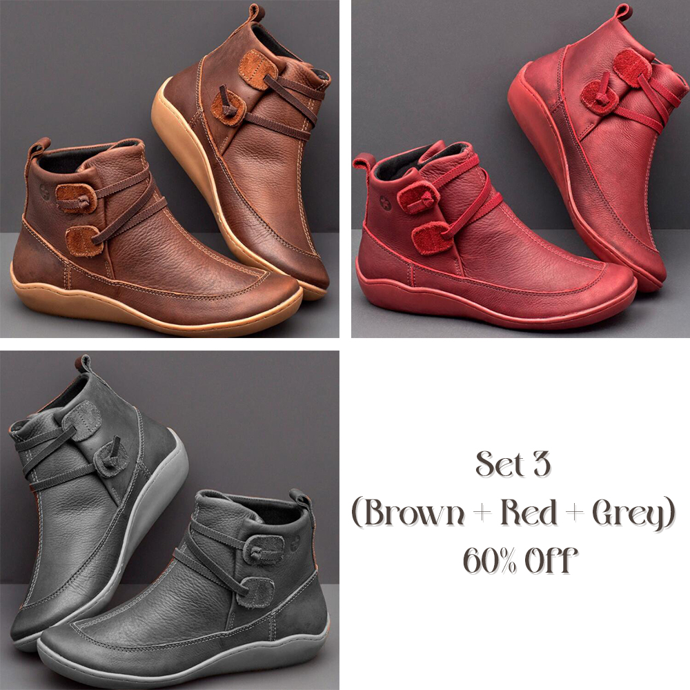 Last Day Promotion 60% OFF - Women'S Vintage Casual Short Ankle Boots