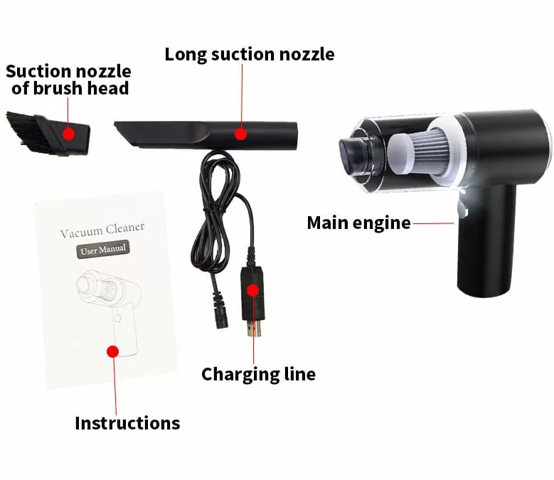 wridie - Wireless Handheld Car Vacuum Cleaner