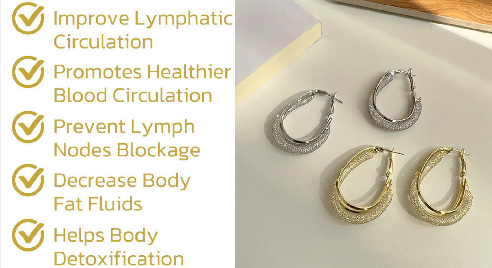 Lymphatic fashion Oval Earrings (Limited Time Discount - Last Day)