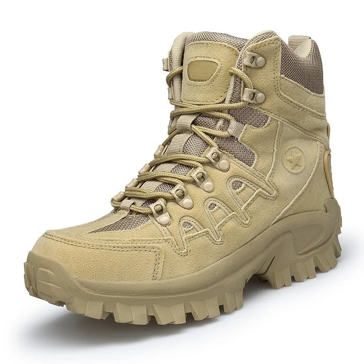 Men Outdoor Waterproof Non-Slip Hiking Boots Combat Boots