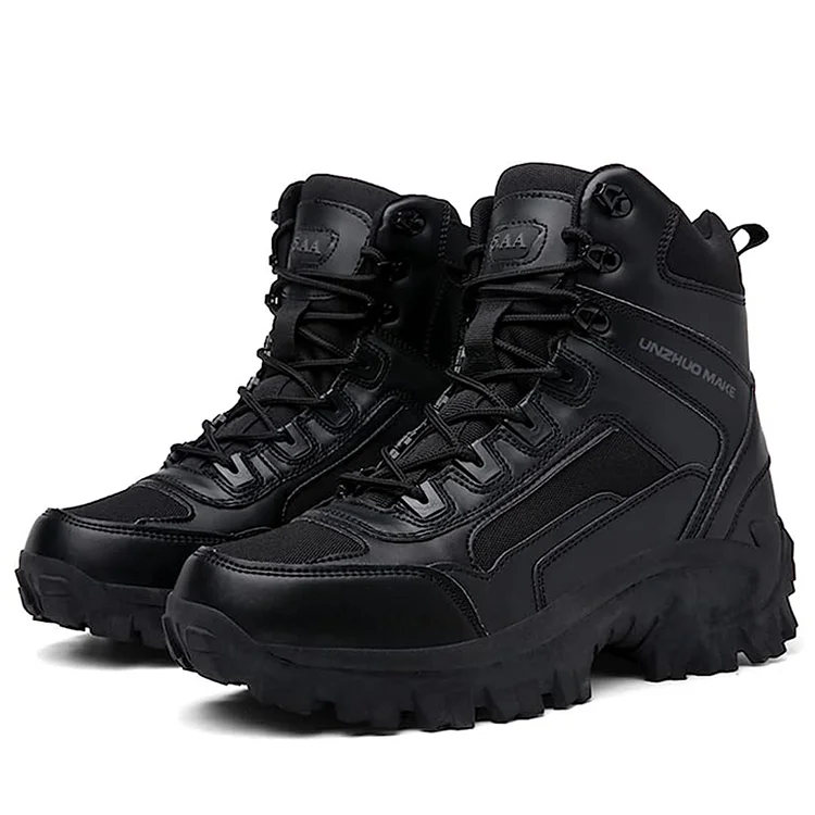 Men's Waterproof Outdoor Anti-Puncture Work Combat Boots Army Boots (Durability Upgrade)