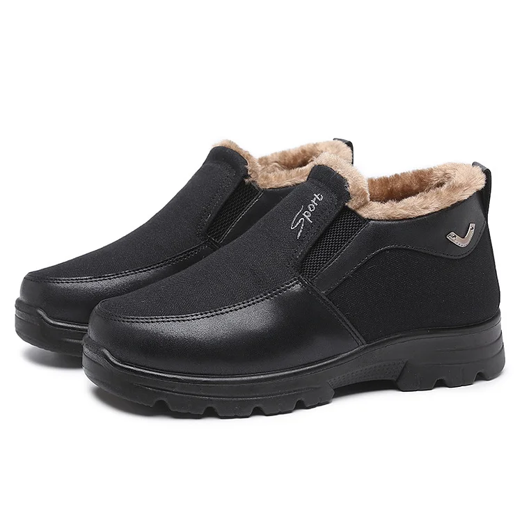 Men's Winter Fleece Waterproof Warm Non-Slip Comfortable Shoes Snow Ankle Boots