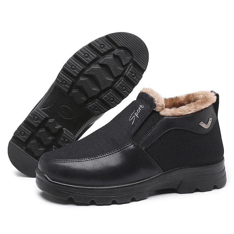 Men's Winter Fleece Waterproof Warm Non-Slip Comfortable Shoes Snow Ankle Boots