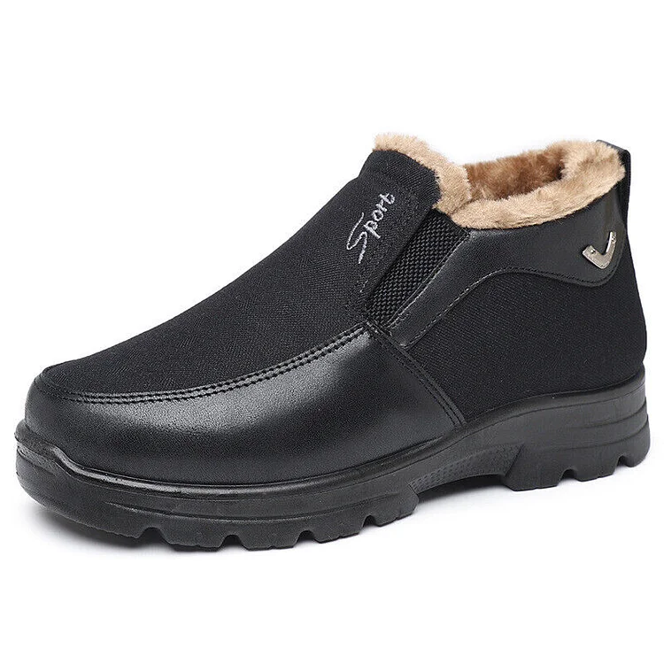 Men's Winter Fleece Waterproof Warm Non-Slip Comfortable Shoes Snow Ankle Boots