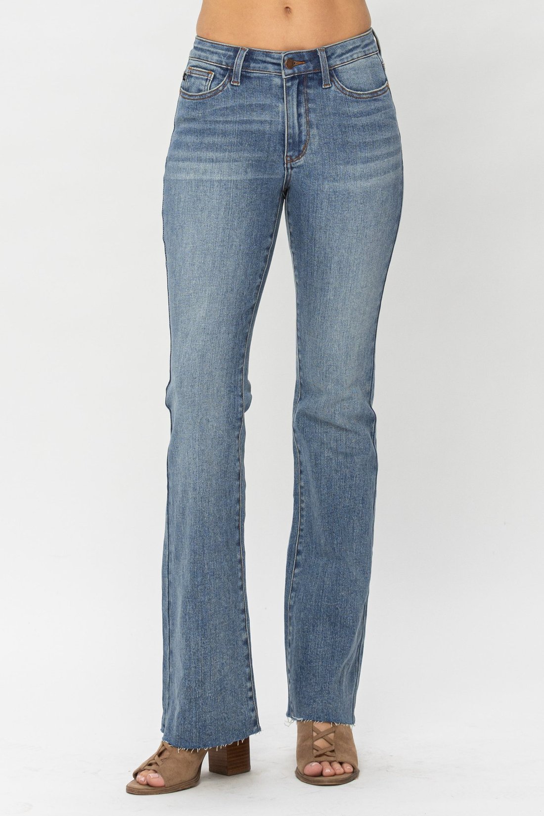 Mid-Rise Tummy Tuck Bootcut Jeans