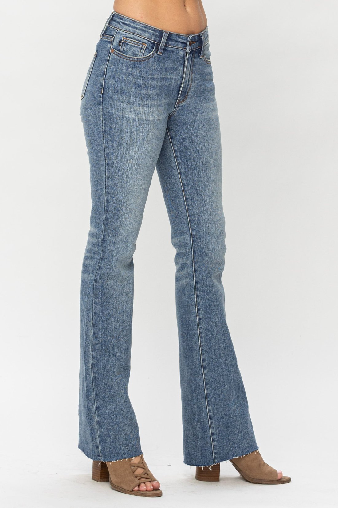 Mid-Rise Tummy Tuck Bootcut Jeans