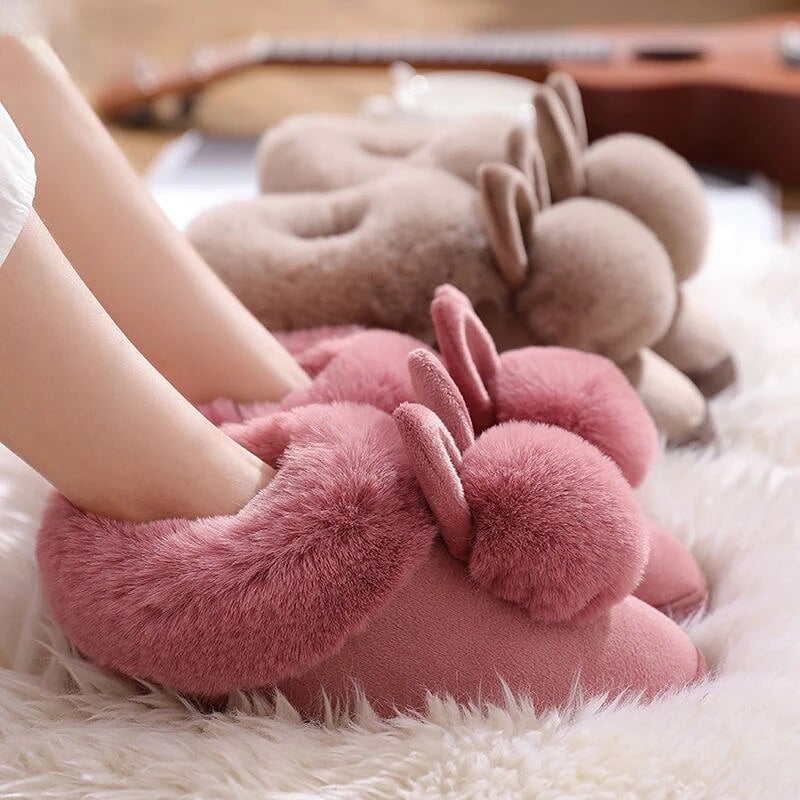 Moostep Winter Soft Bunny Plush Slippers