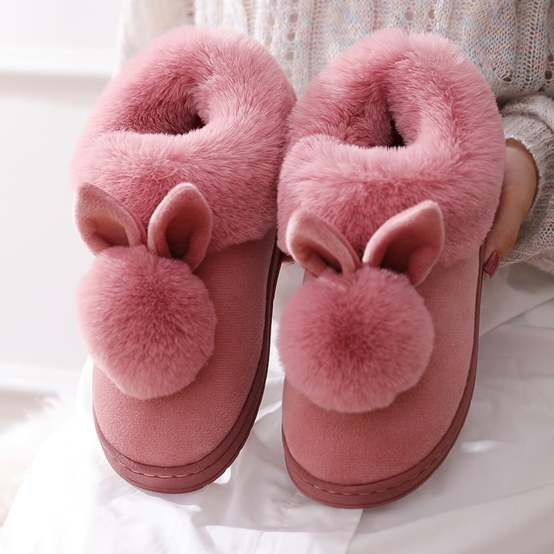 Moostep Winter Soft Bunny Plush Slippers