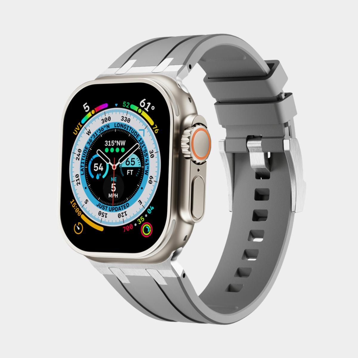 New XAP Metal Head Silicone Band For Apple Watch