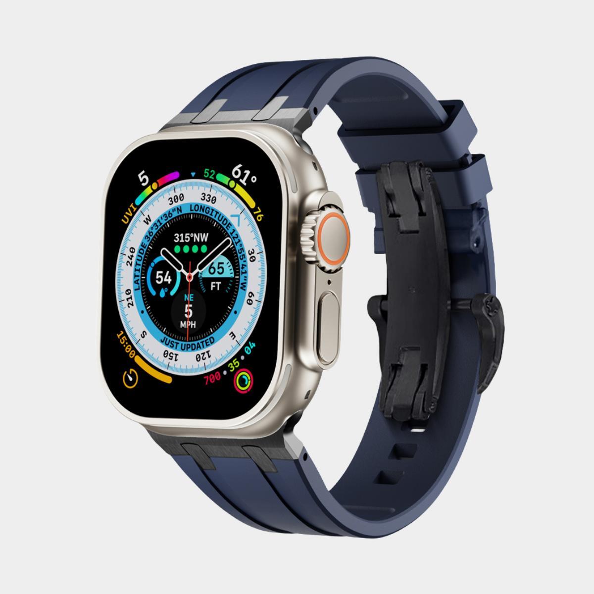 New XAP Metal Head Silicone Band For Apple Watch