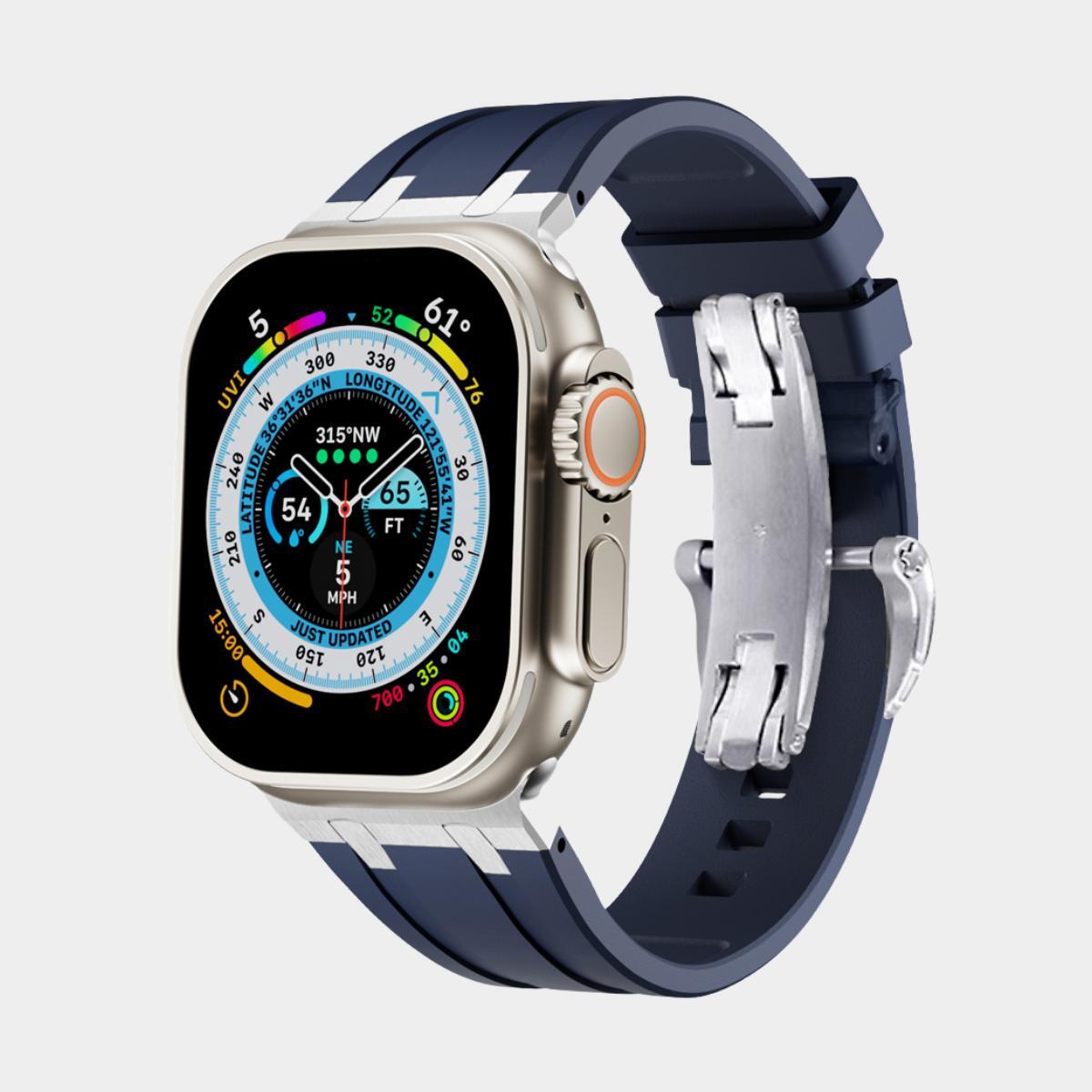 New XAP Metal Head Silicone Band For Apple Watch