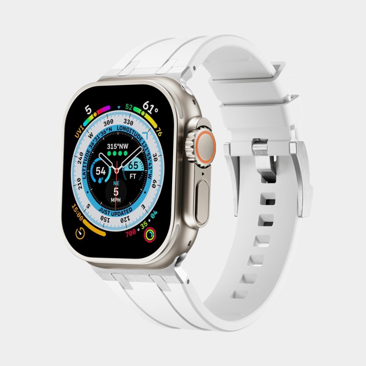 New XAP Metal Head Silicone Band For Apple Watch