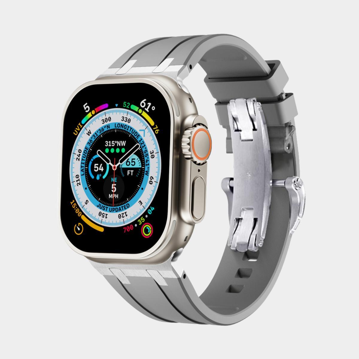 New XAP Metal Head Silicone Band For Apple Watch