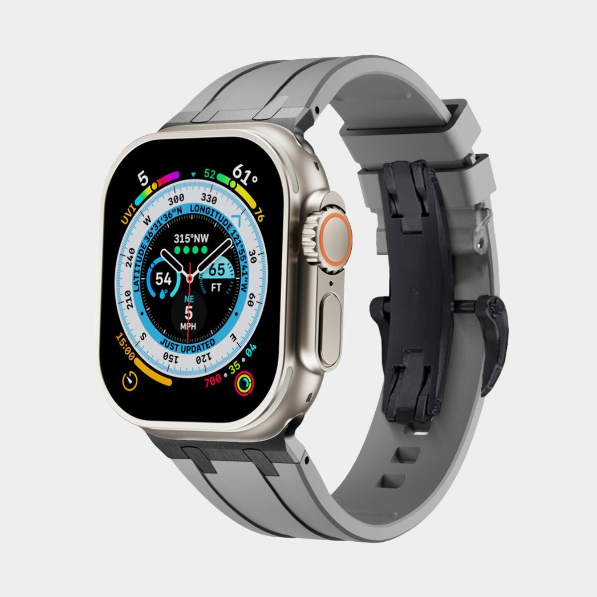 New XAP Metal Head Silicone Band For Apple Watch