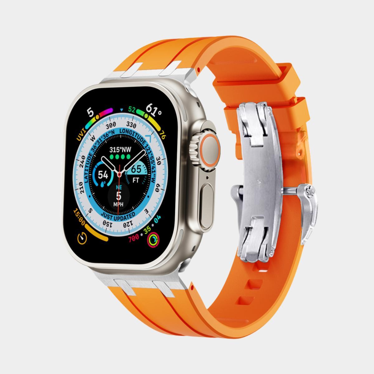 New XAP Metal Head Silicone Band For Apple Watch