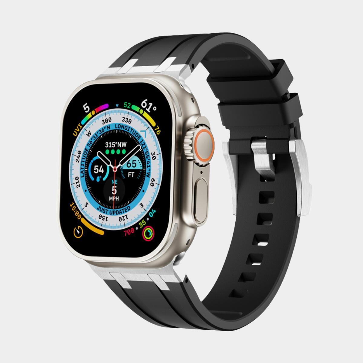 New XAP Metal Head Silicone Band For Apple Watch