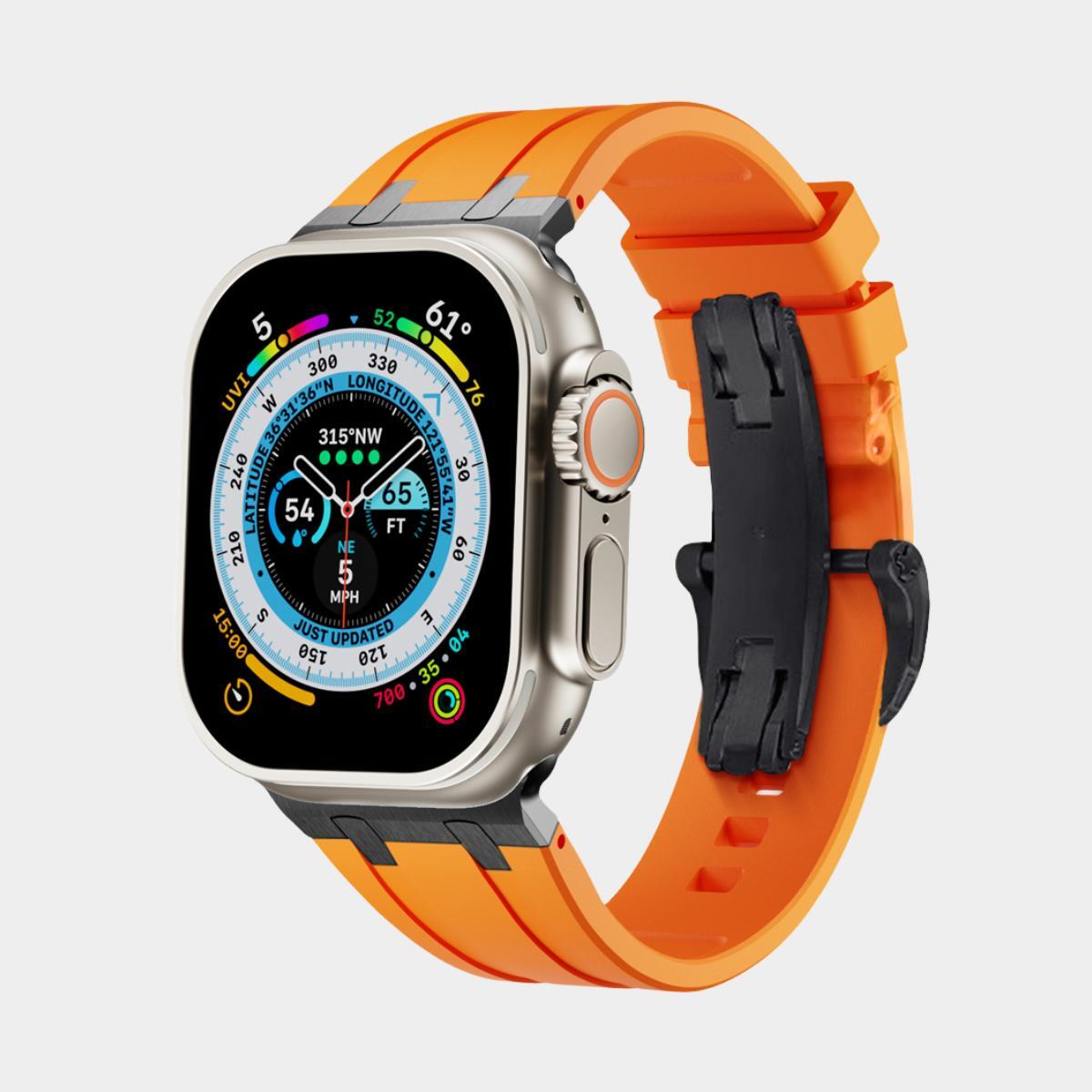 New XAP Metal Head Silicone Band For Apple Watch