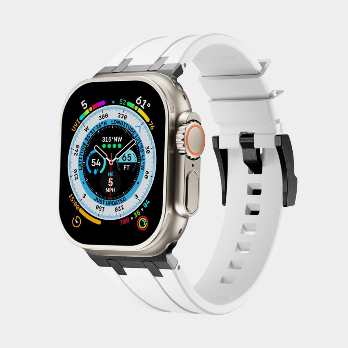 New XAP Metal Head Silicone Band For Apple Watch