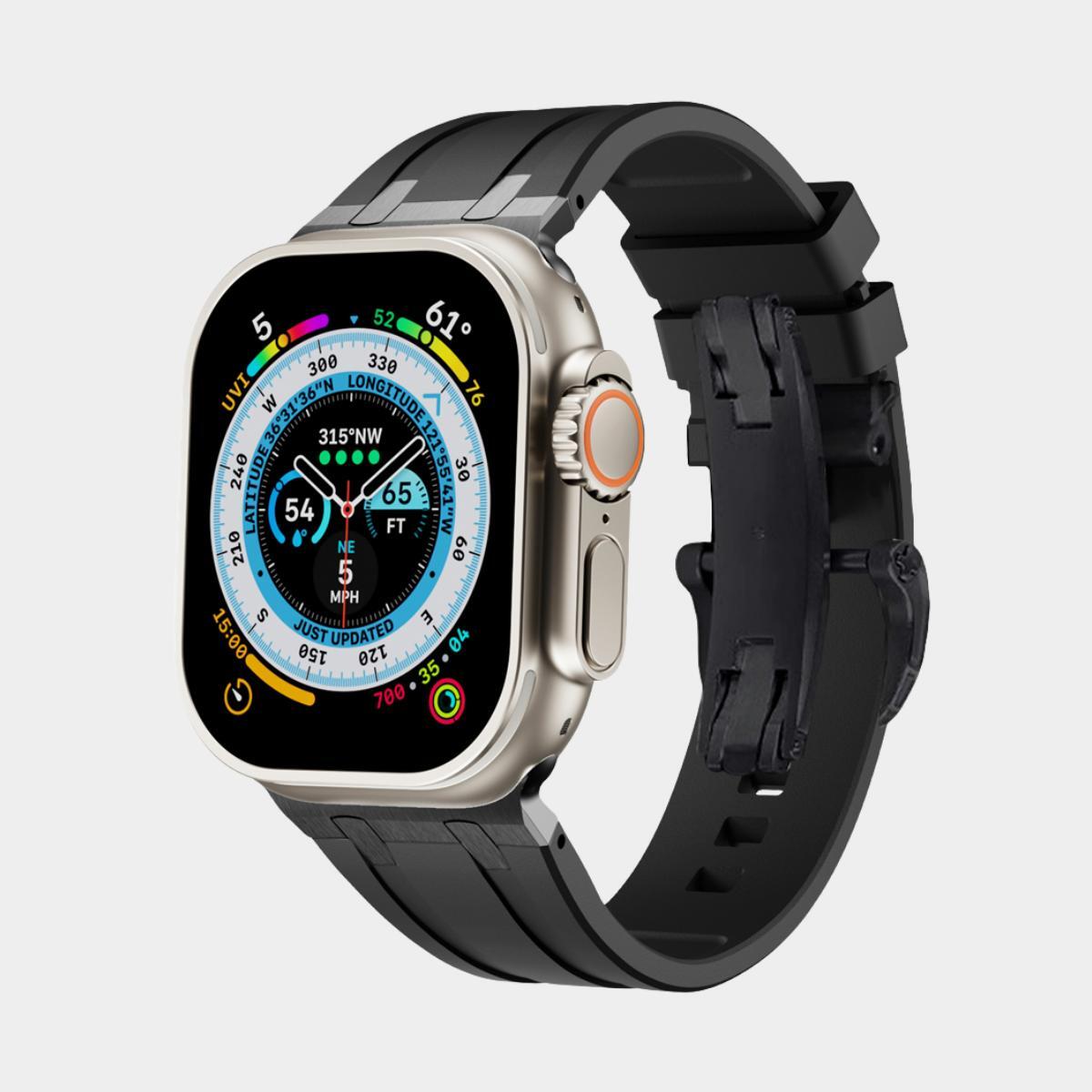 New XAP Metal Head Silicone Band For Apple Watch