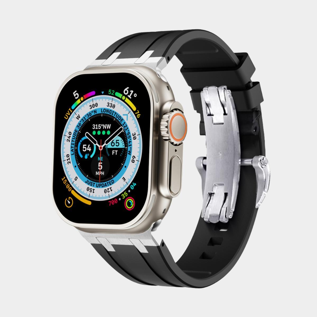 New XAP Metal Head Silicone Band For Apple Watch