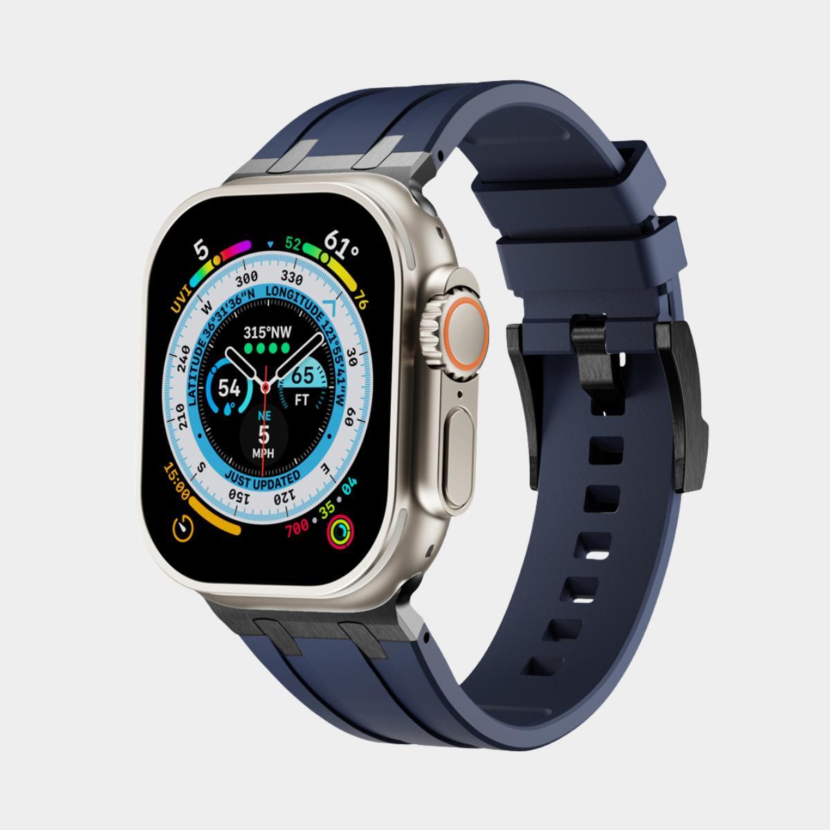 New XAP Metal Head Silicone Band For Apple Watch