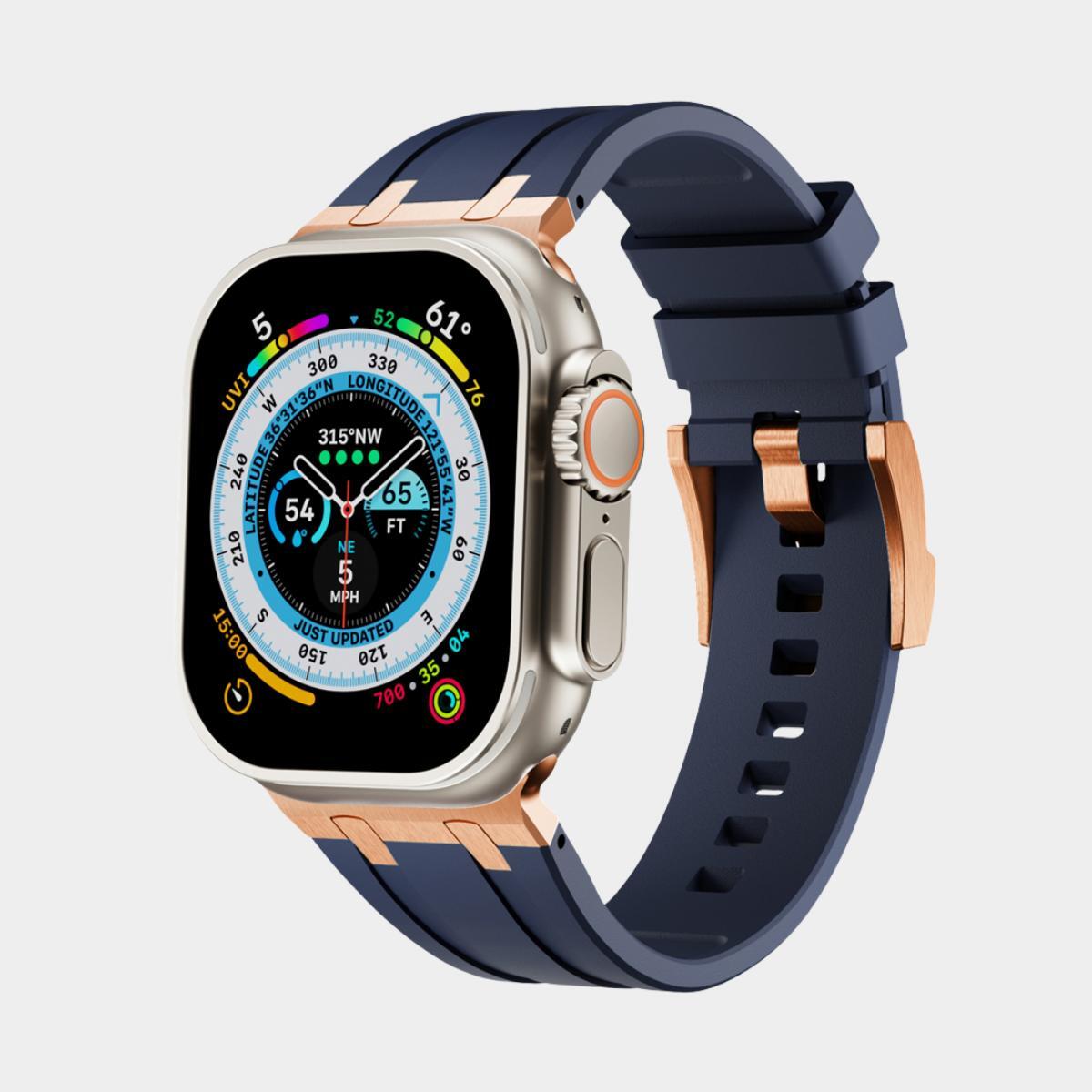 New XAP Metal Head Silicone Band For Apple Watch