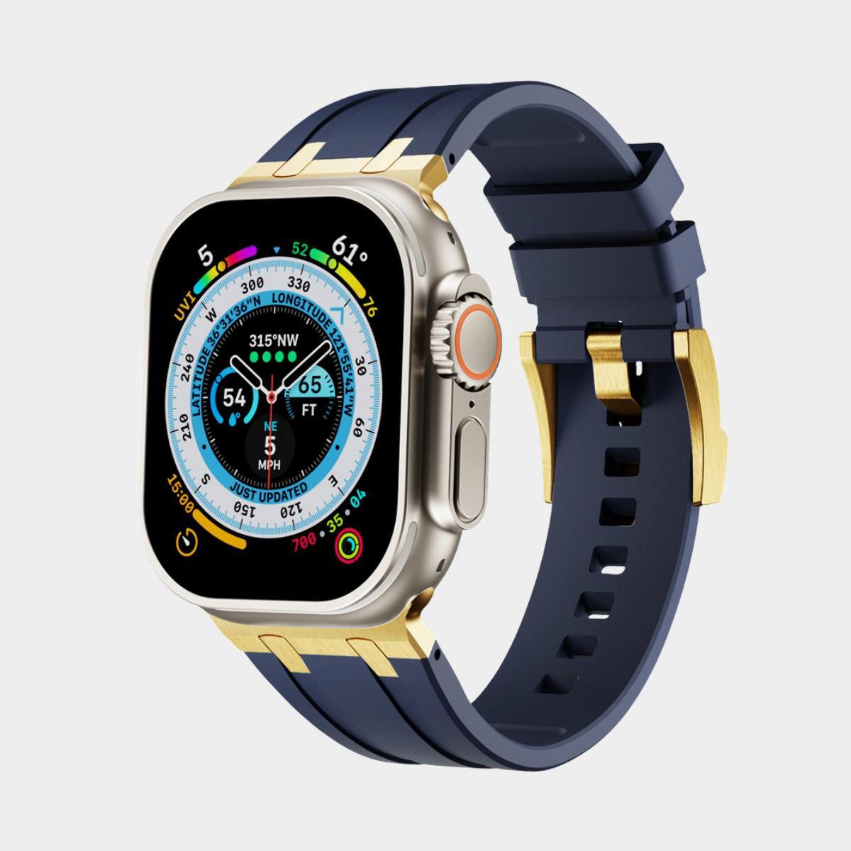 New XAP Metal Head Silicone Band For Apple Watch