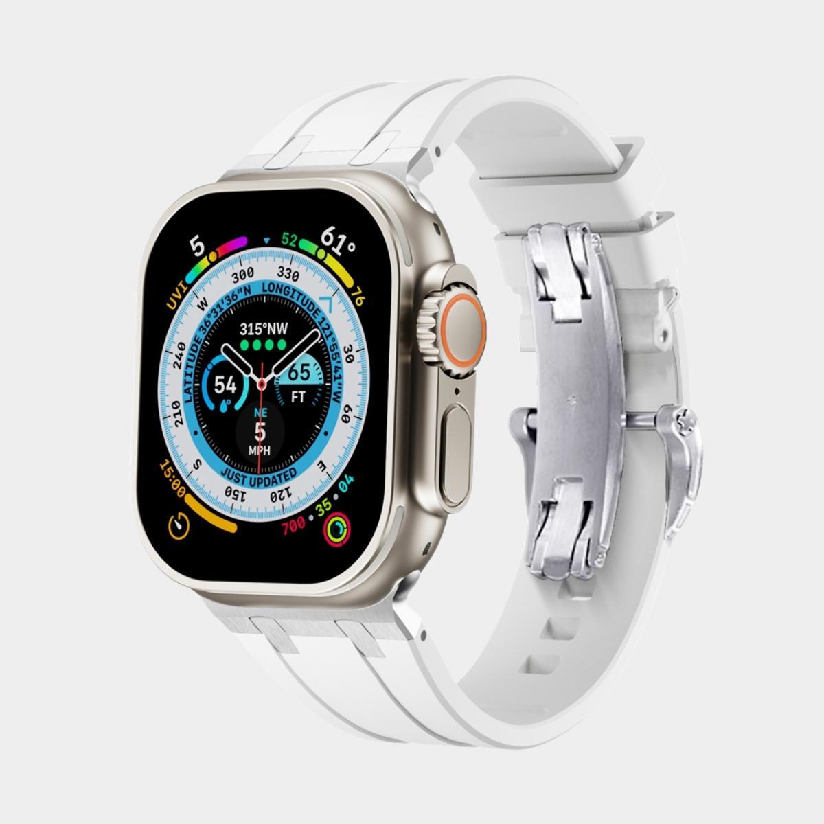 New XAP Metal Head Silicone Band For Apple Watch