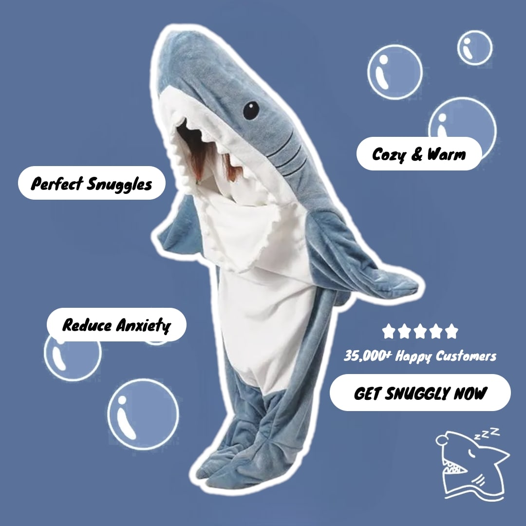 Original Sleepy Sharky Comfy Oversized Blankie Shark Blanket