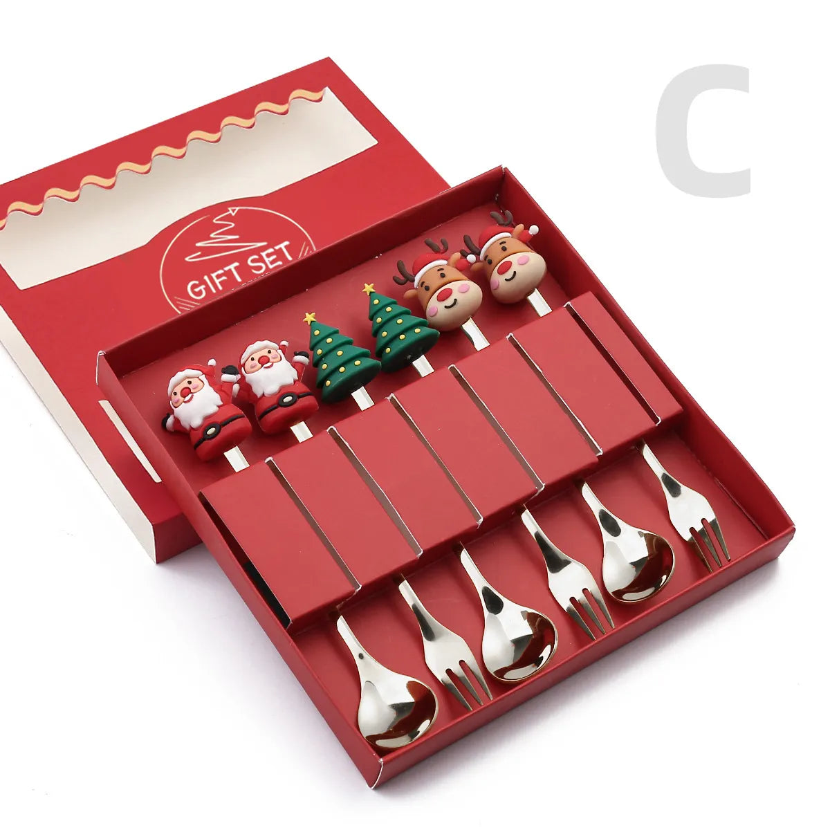 Perfect Christmas Gift Set: Holiday Dessert Utensils Set