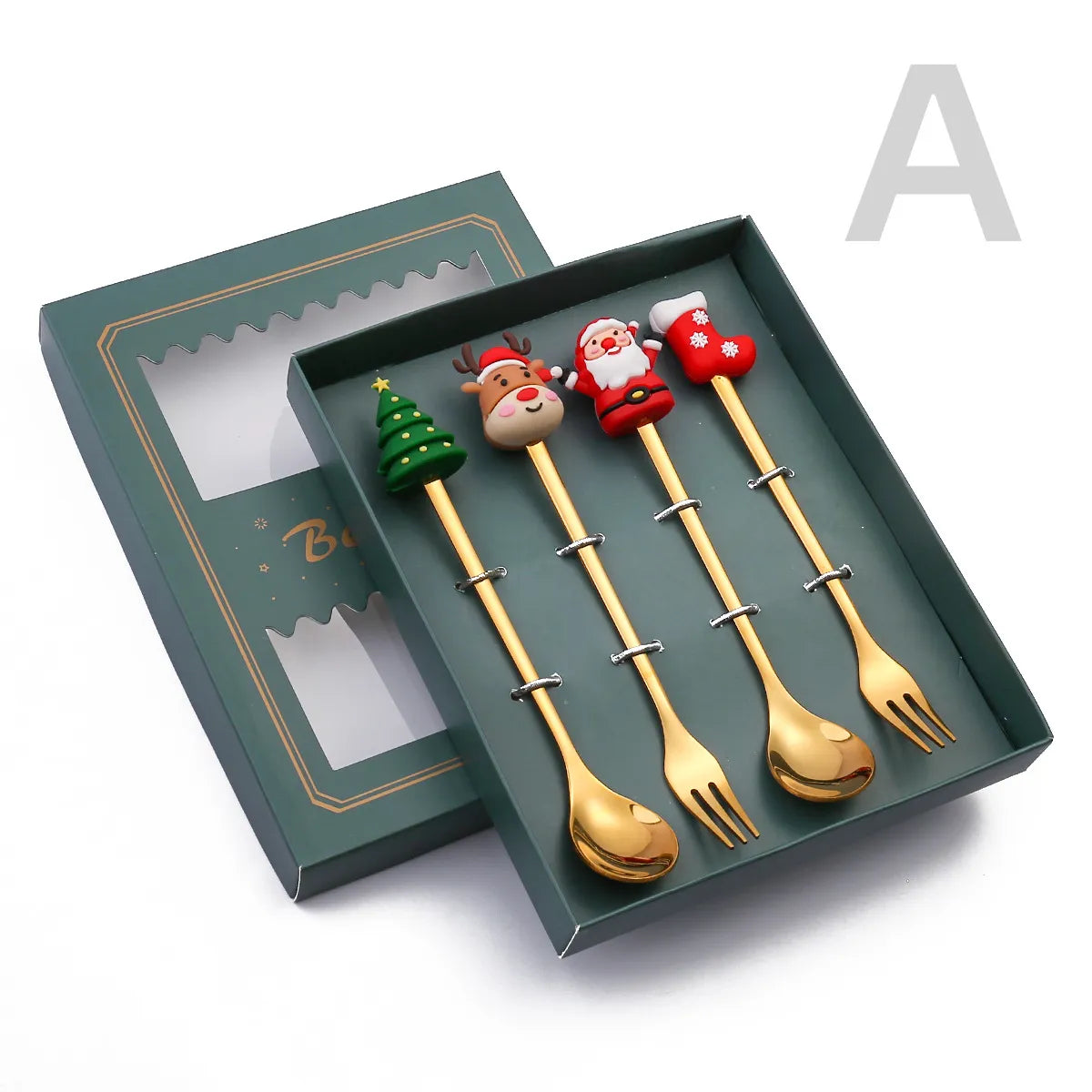 Perfect Christmas Gift Set: Holiday Dessert Utensils Set