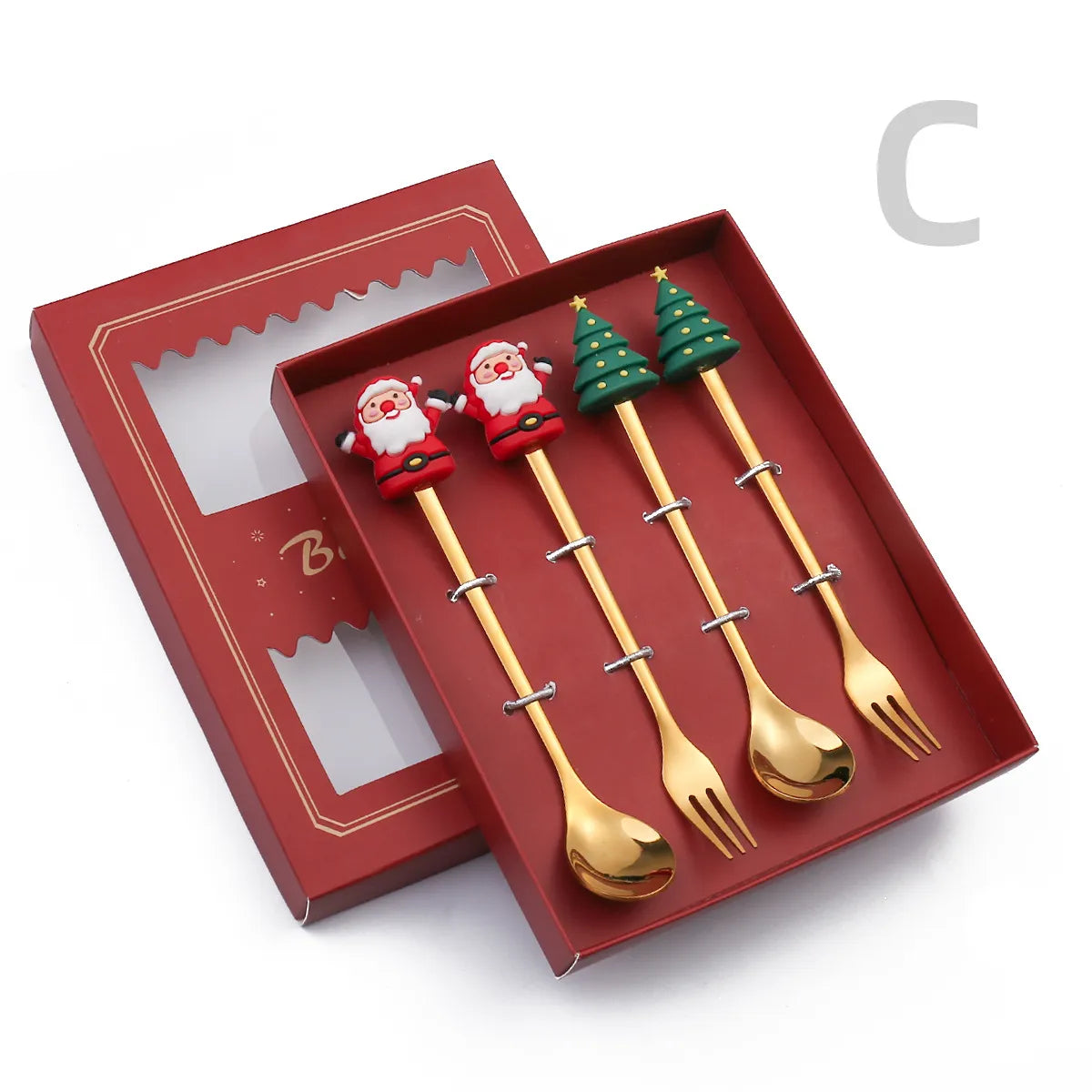 Perfect Christmas Gift Set: Holiday Dessert Utensils Set