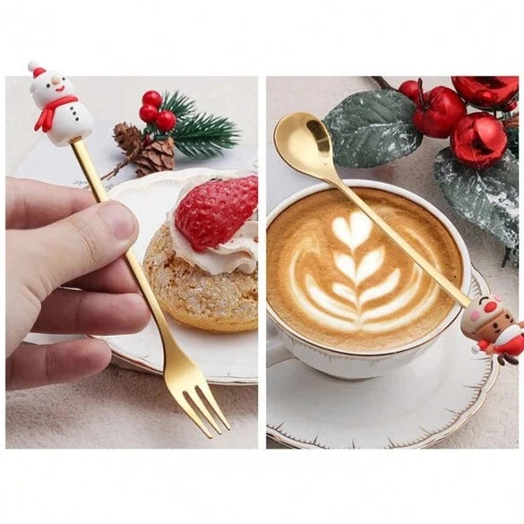 Perfect Christmas Gift Set: Holiday Dessert Utensils Set