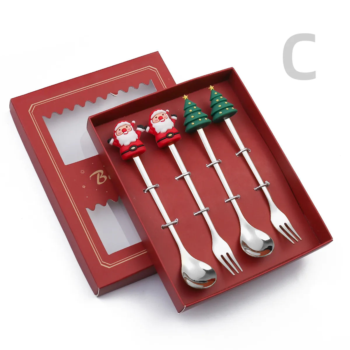 Perfect Christmas Gift Set: Holiday Dessert Utensils Set