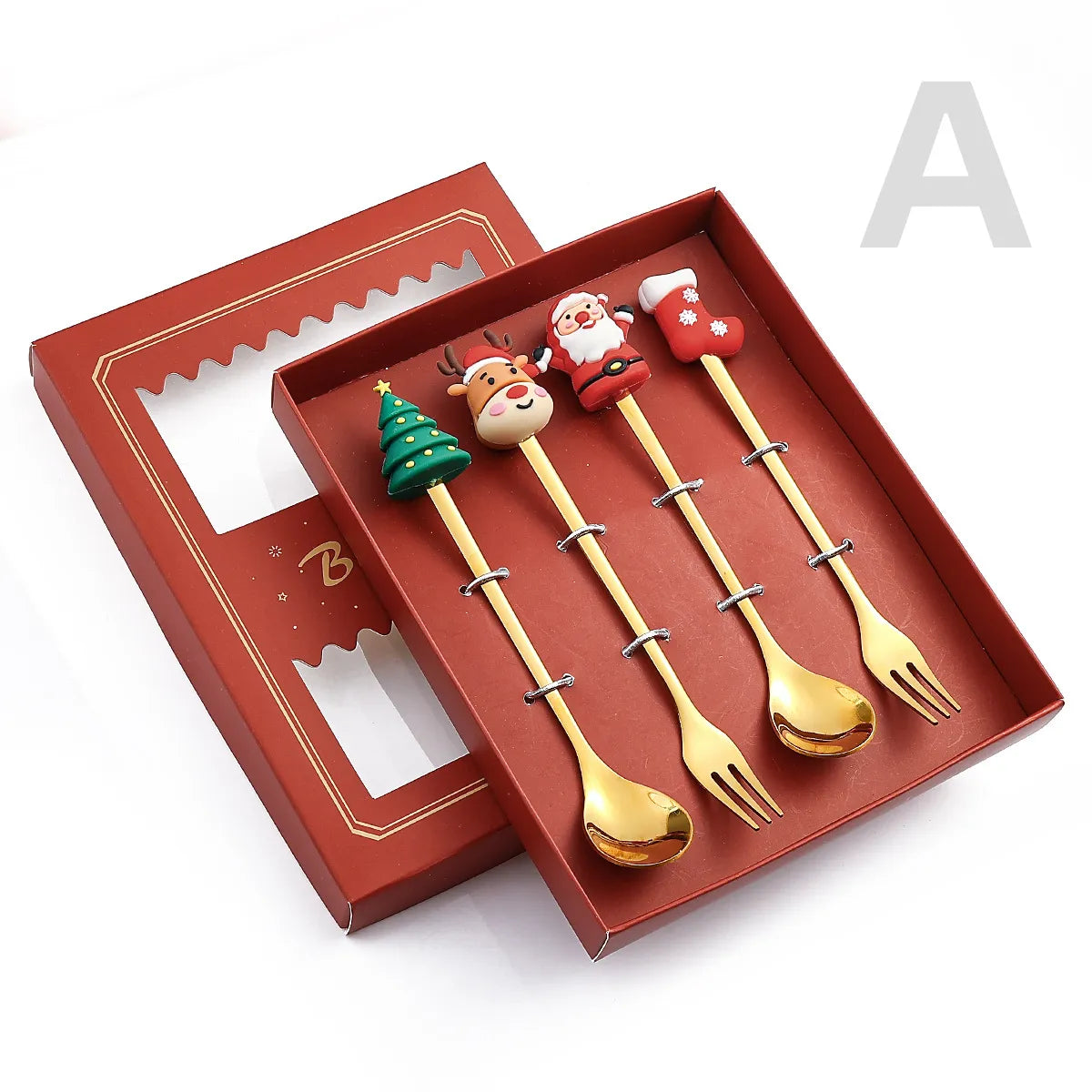 Perfect Christmas Gift Set: Holiday Dessert Utensils Set