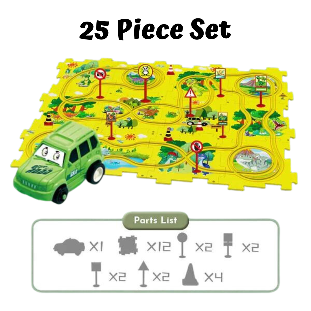 PuzzleRacer Kids Car Track Set