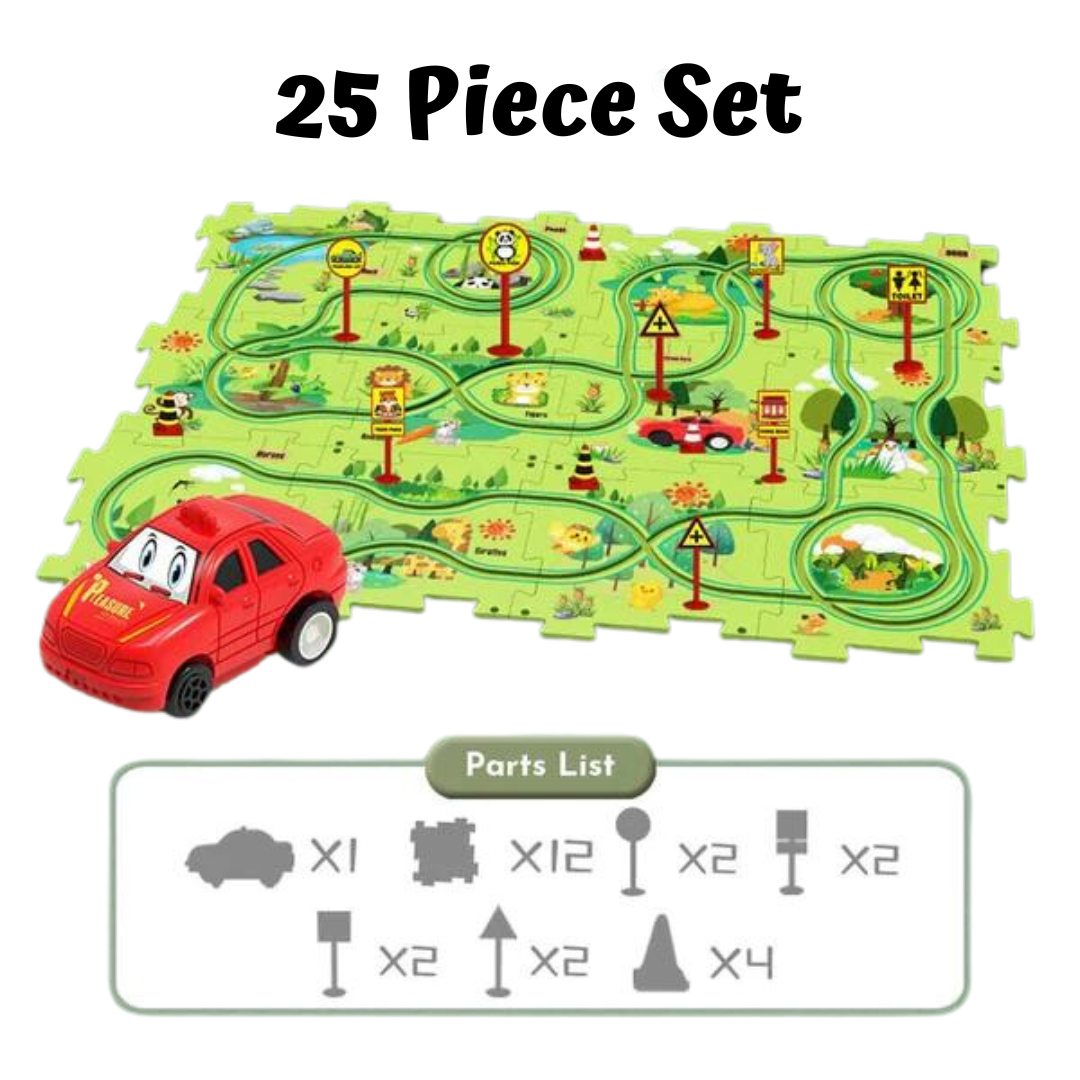 PuzzleRacer Kids Car Track Set