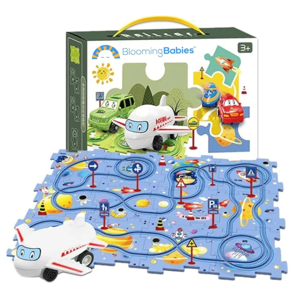 PuzzleRacer Kids Car Track Set