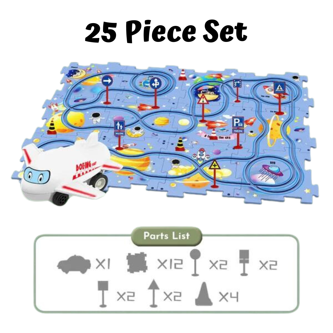 PuzzleRacer Kids Car Track Set