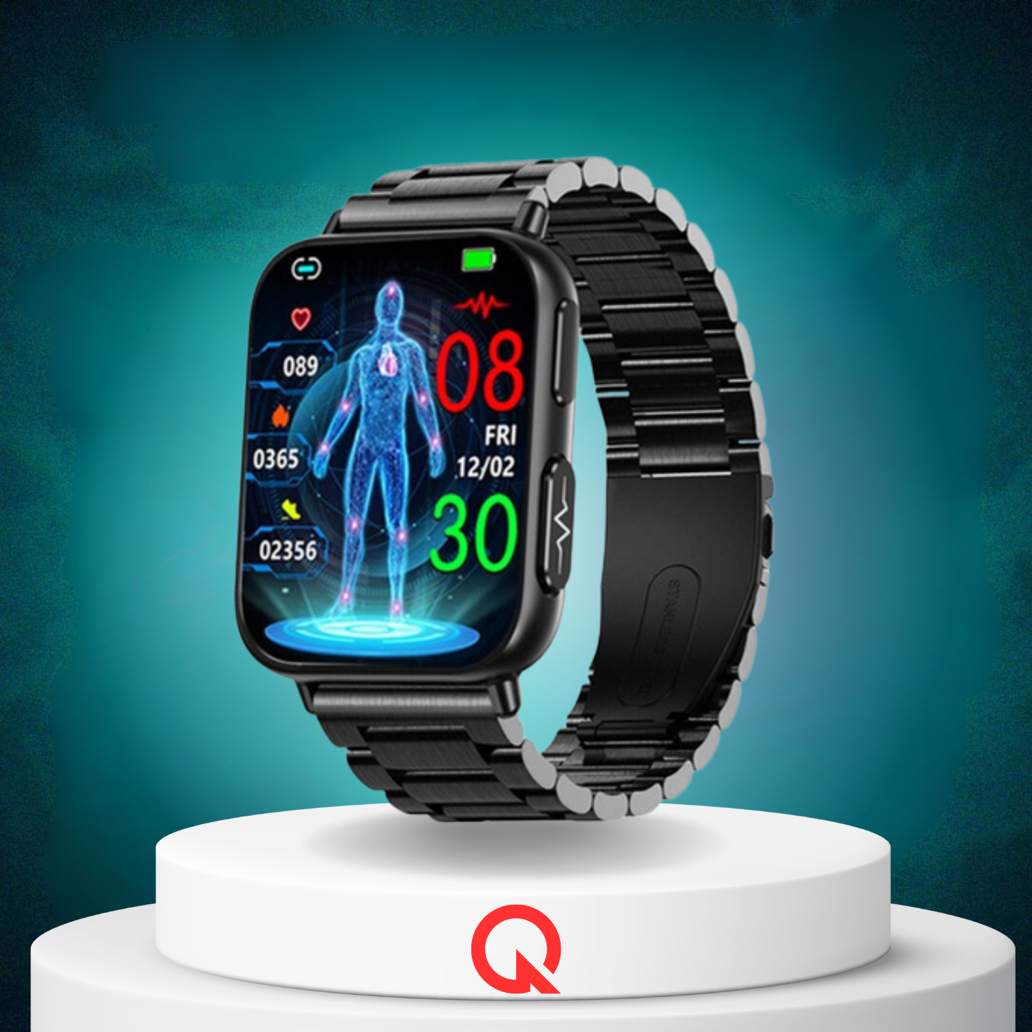 QUANTYVO CARE Plus 2 - Non-Invasive Blood Glucose Monitoring Smartwatch