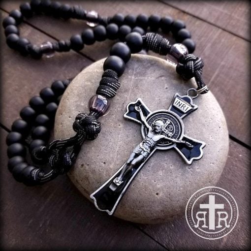 Black strong rosary-Combat rosary-Spiritual gift