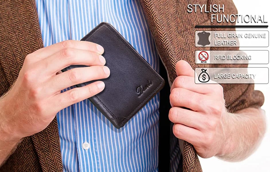 RFID Genuine Leather Wallet for Men