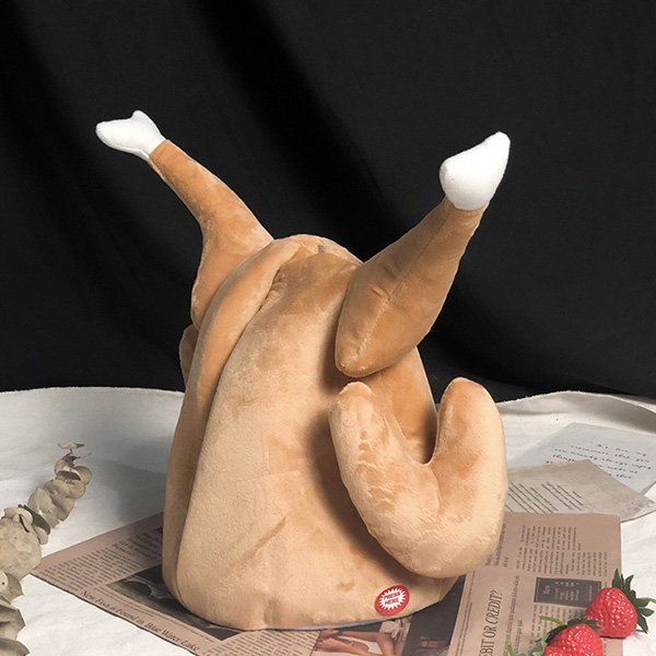 Roast Chicken Hat - Quirky Gift - Moveable Leg