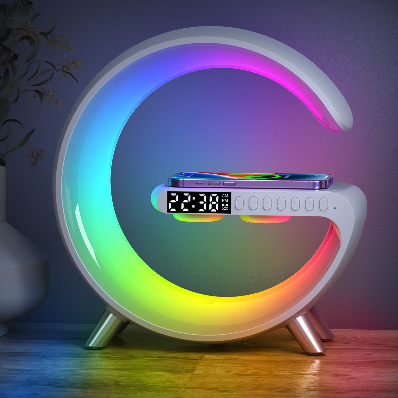 Smart LED Wireless Charging Alarm Clock