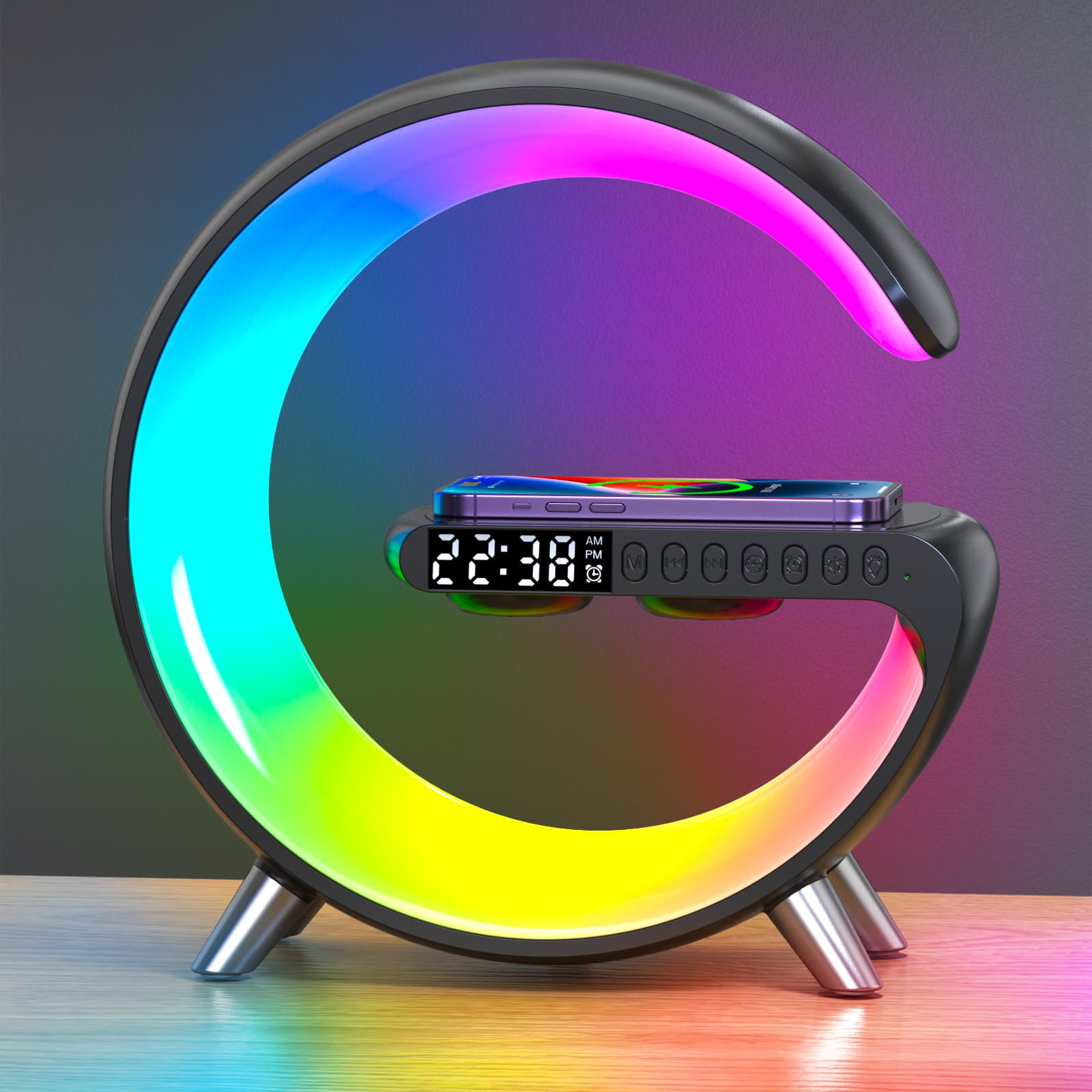 Smart LED Wireless Charging Alarm Clock