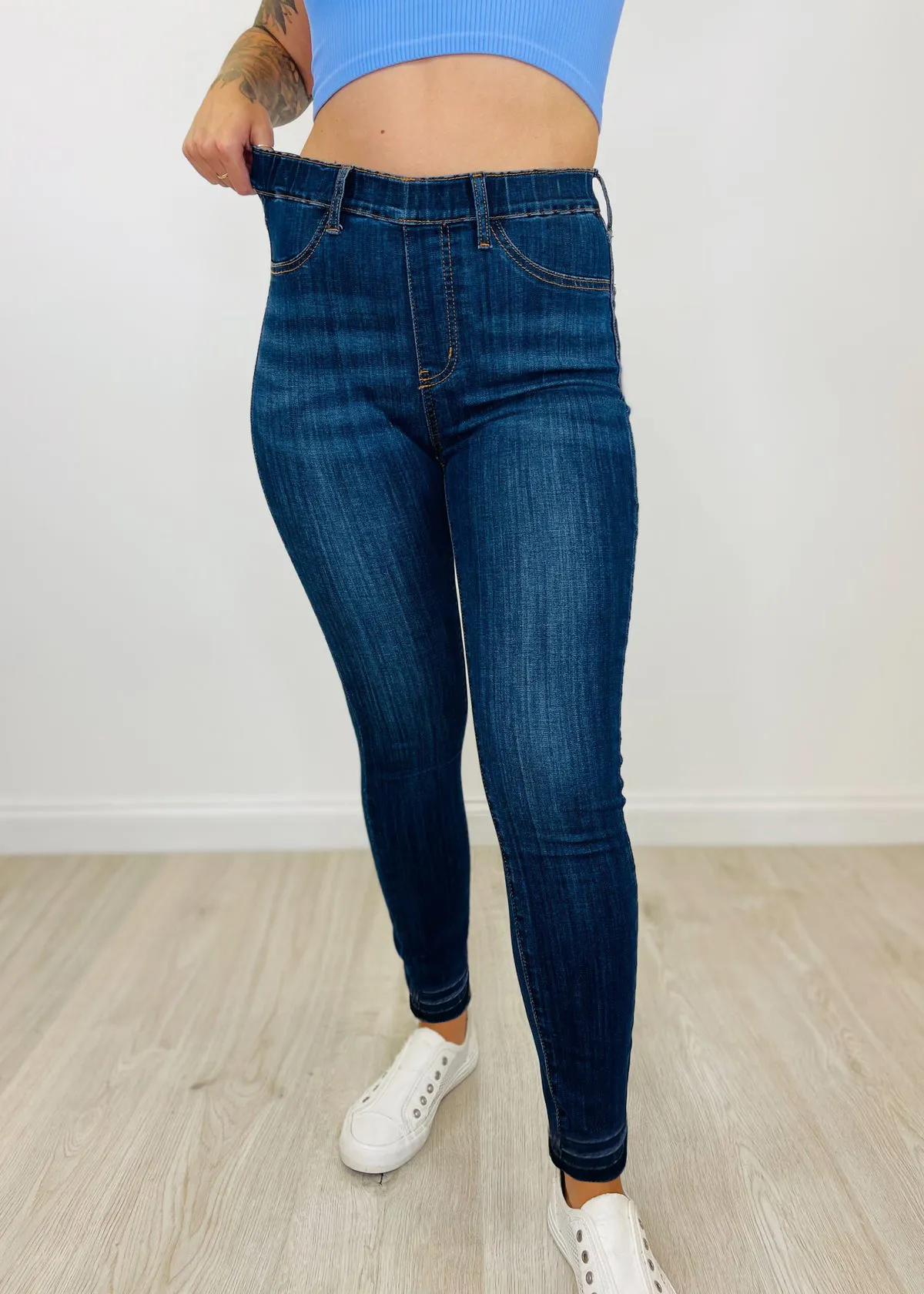 Stretchy Pull On Skinny Jeans