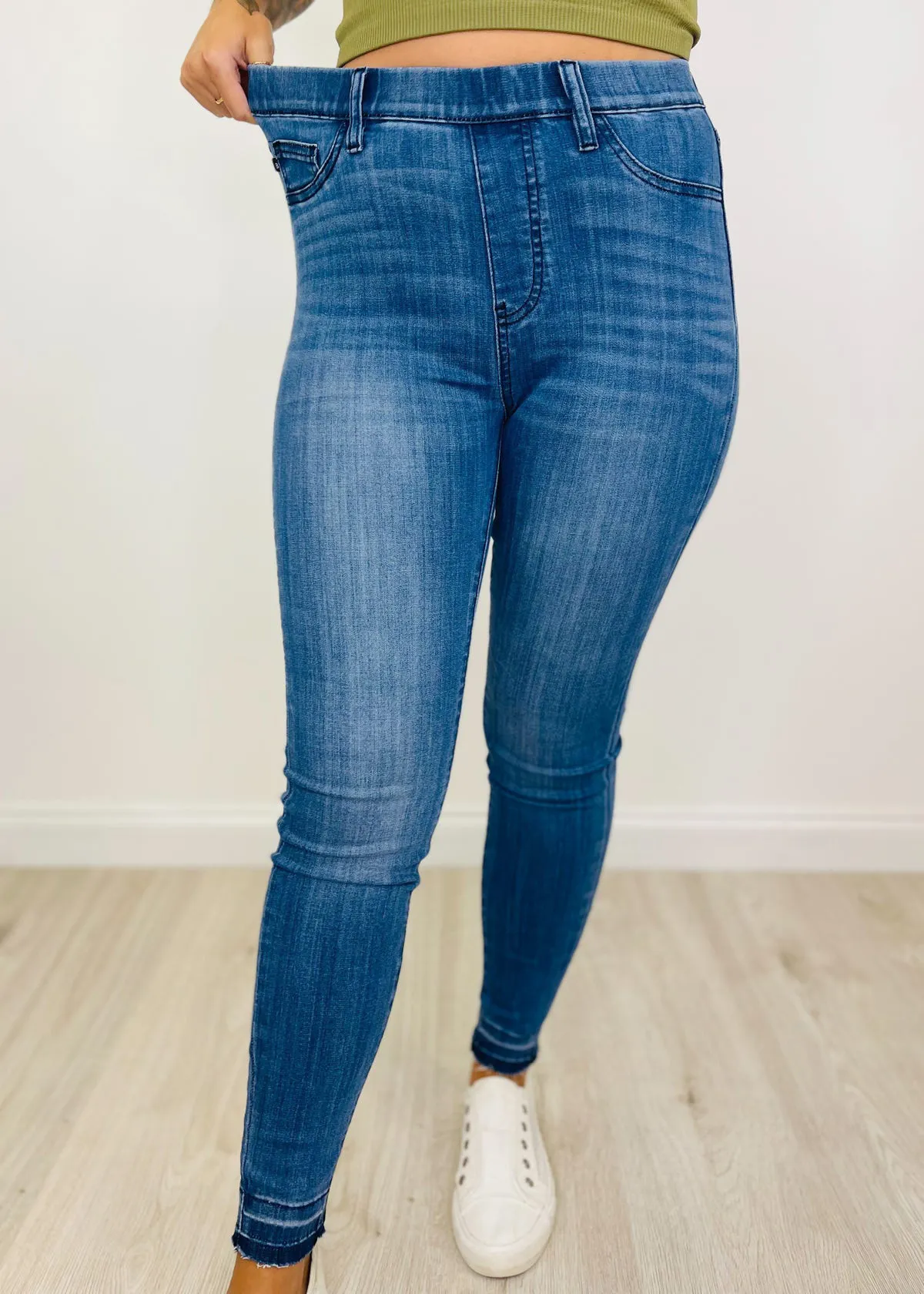 Stretchy Pull On Skinny Jeans