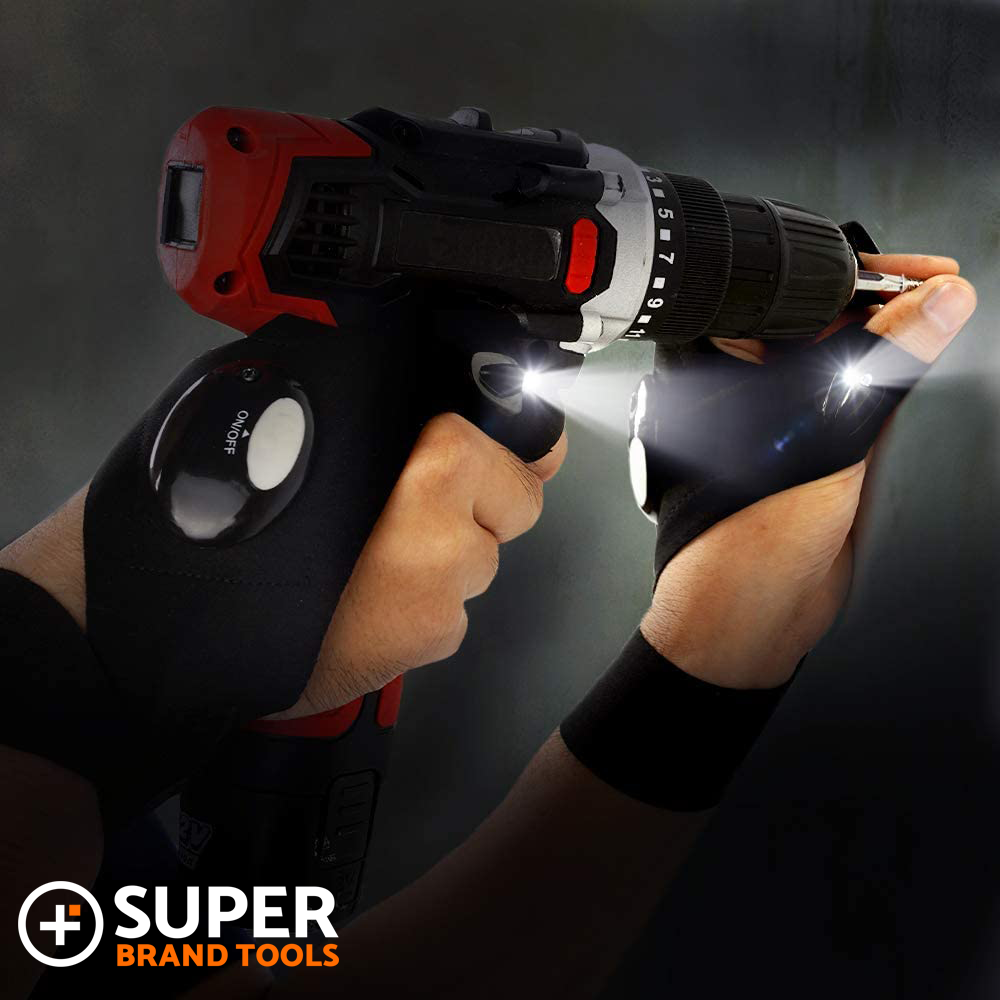 SuperGloves LED Flashlight Gloves - A Light Exactly Where You Need it!