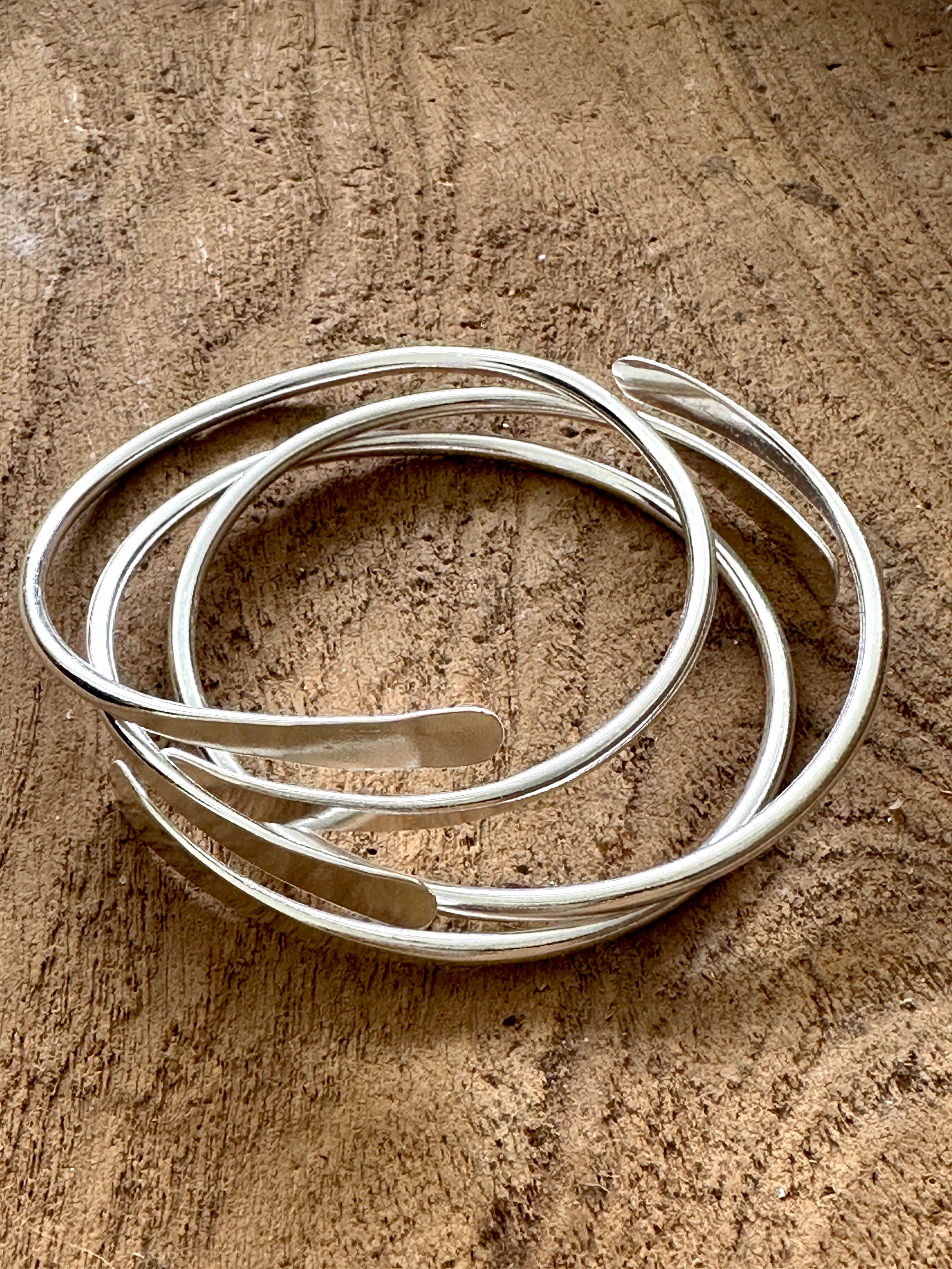 The Coil Brass Bangle (sold in set 3)